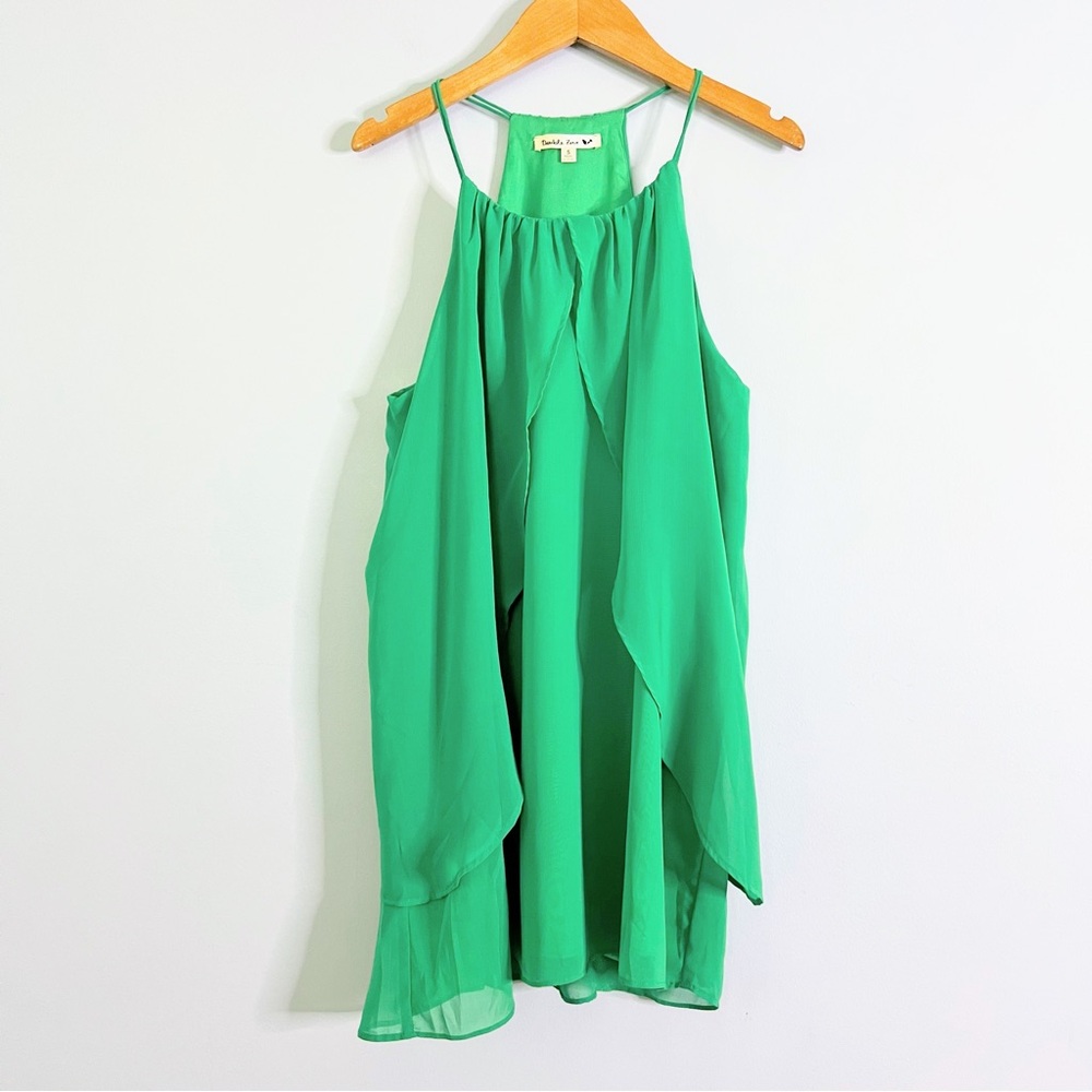 Double Zero Green Flowy Blouse Size Small